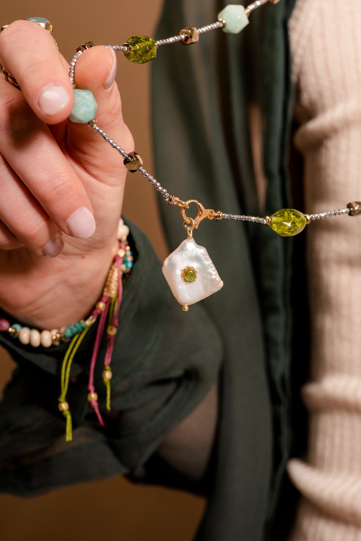 Collana "Amazzonite & Quarzo Verde" Tina Canzano Jewels