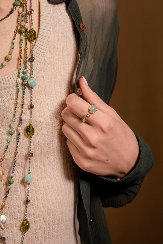 Collana "Amazzonite & Quarzo Verde" Tina Canzano Jewels