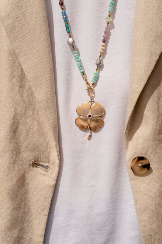 Ciondolo "Quadrifoglio" Medio Bronzo Tina Canzano Jewels