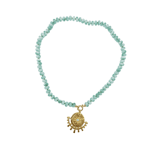 Collana "Terzo Occhio" Angelite Tina Canzano Jewels