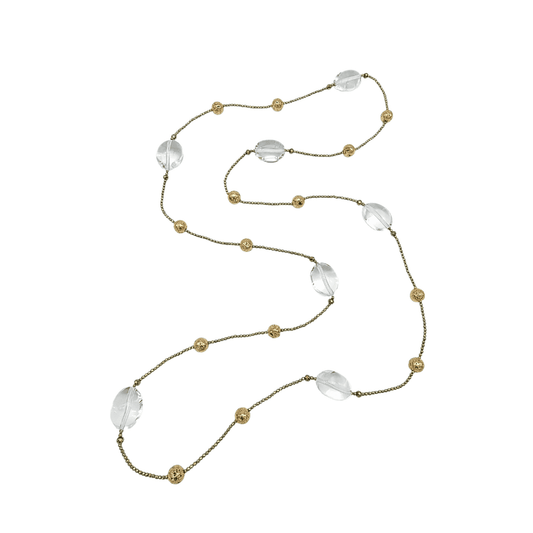 Filo Intelligente " Cristallo di Rocca & Pietra Lavica" Tina Canzano Jewels