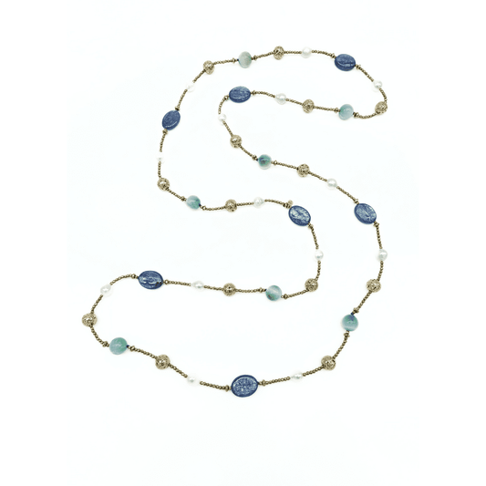 Filo Intelligente "Angelite, Pietra Lavica & Kianite" Tina Canzano Jewels