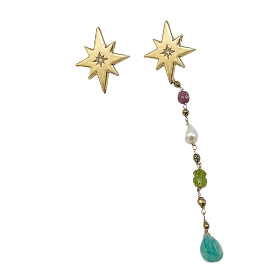 Orecchini "Stella dei Venti" Long&Short Tina Canzano Jewels