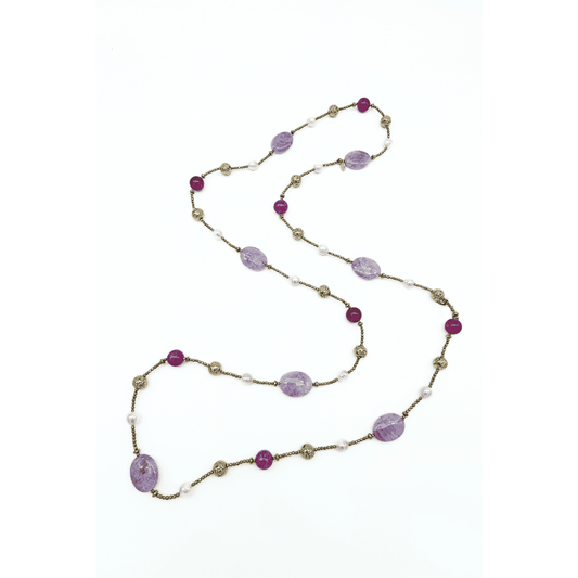 Filo Intelligente "Ametista Lavanda & Agata Porpora" Tina Canzano Jewels