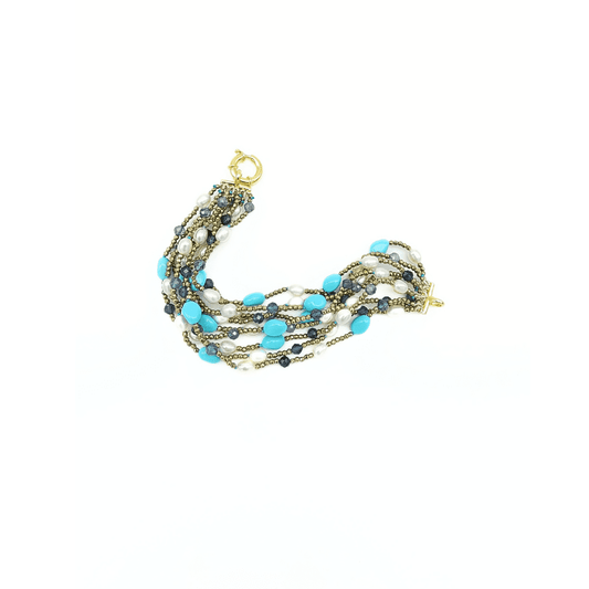 Bracciale "Multifili" Quarzo Verde Tina Canzano Jewels