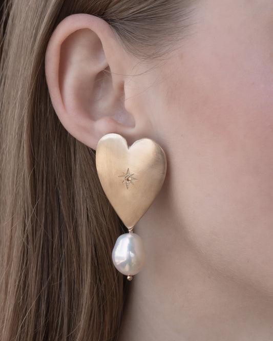 Orecchini "Cuore dei Venti" Bronzo& Perle Tina Canzano Jewels