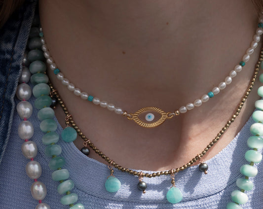 Choker "Occhio Ellenico" Perle Tina Canzano Jewels