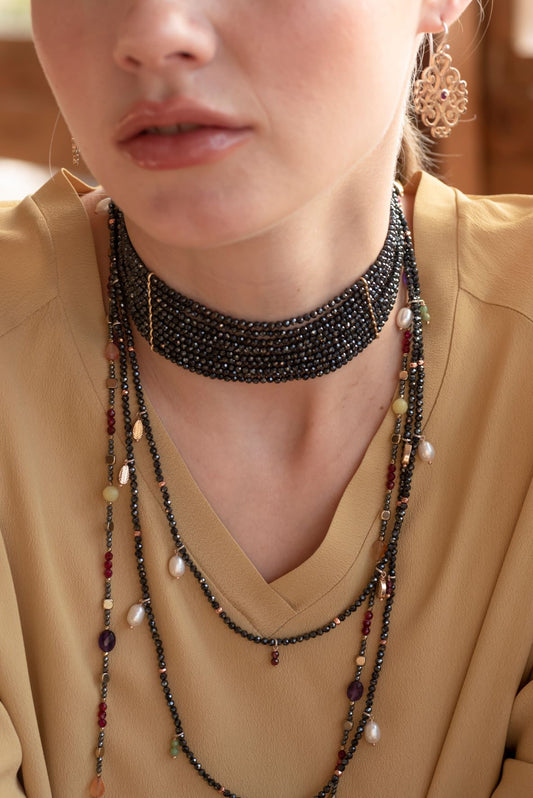 Collana-Choker "Multifili" Tina Canzano Jewels